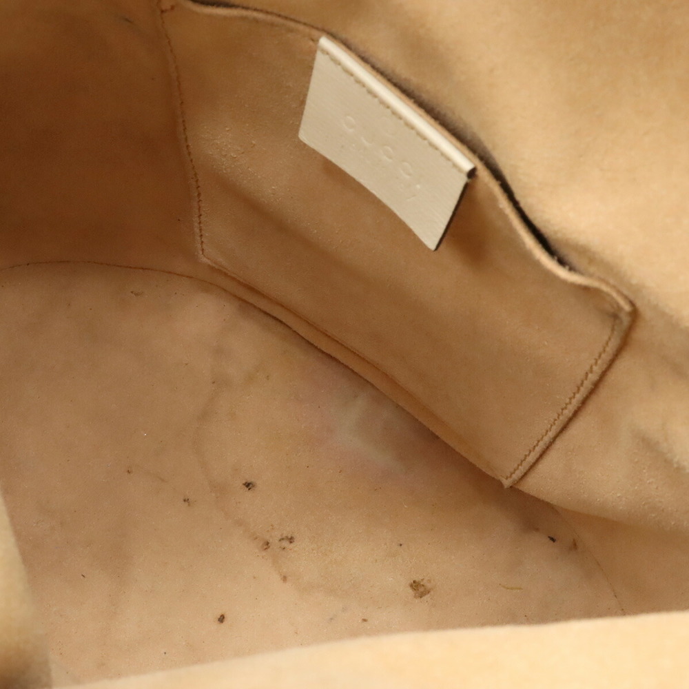Gucci Bucket Horsebit GG Ivory Bag Leather - Picture 6 of 9